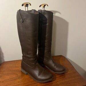 Brown Knee High Riding Boots